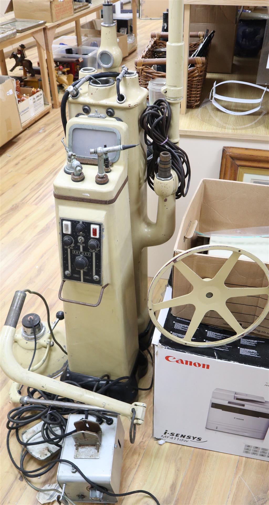 A Rathbone dental unit and accessories